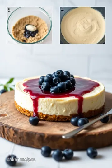 Blueberry Swirl Cheesecake steps