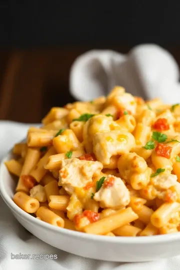 Cheesy Chicken Pasta Bake presentation