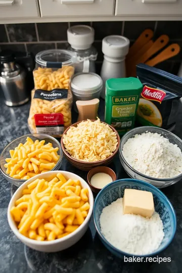 Old Fashioned Baked Macaroni and Cheese ingredients