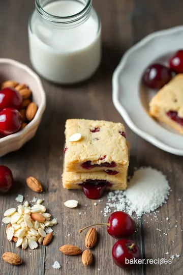 Cherry Almond Shortbread Cookies ingredients