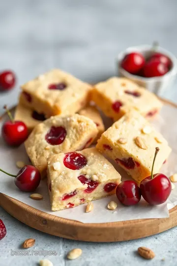 Cherry Almond Shortbread Cookies presentation