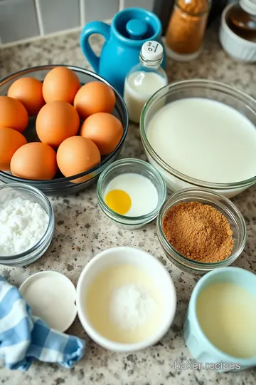 Amish Baked Custard ingredients