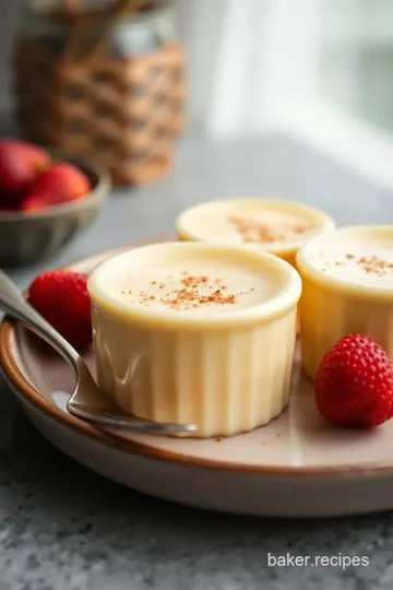 Amish Baked Custard presentation