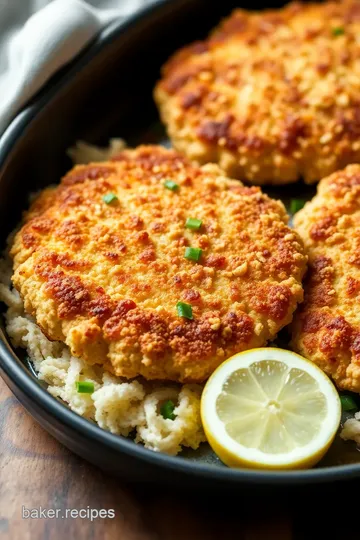 Crispy Baked Chicken Cutlets presentation