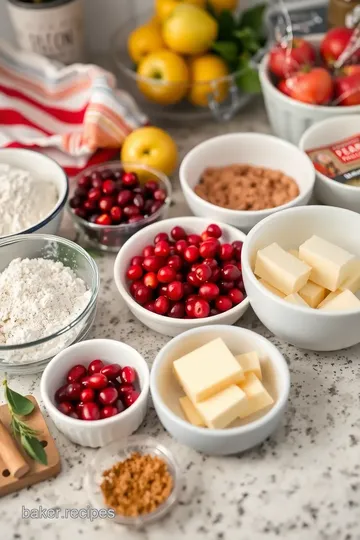 Festive Cranberry-Apple Holiday Pie ingredients