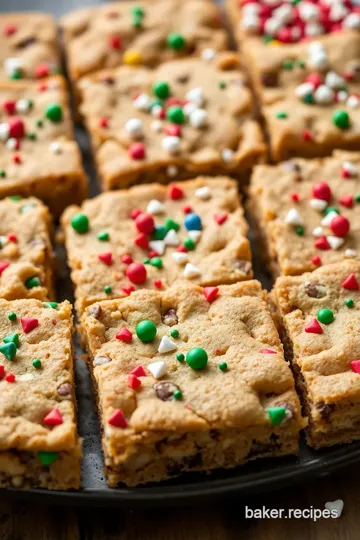 Christmas Sprinkle Cookie Bars presentation