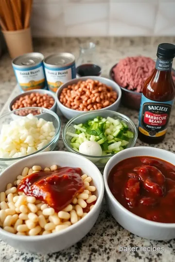 Hearty Baked Beans with Ground Beef ingredients