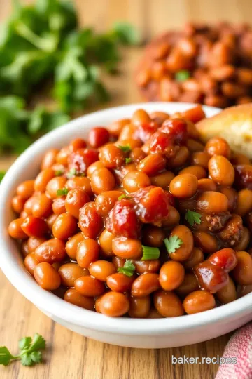 Hearty Baked Beans with Ground Beef presentation