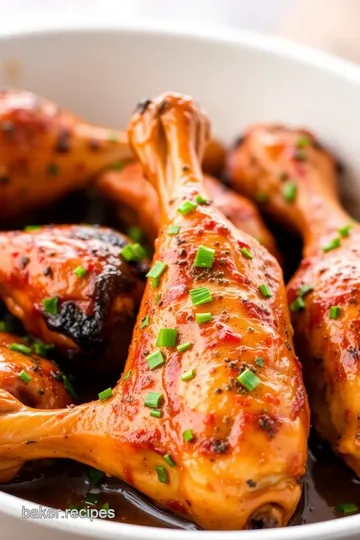 Crispy Baked Chicken Drumsticks presentation