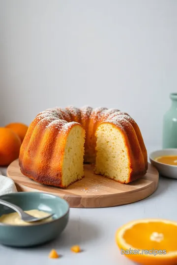 Bake Cream Cheese Pound Cake with Oranges presentation