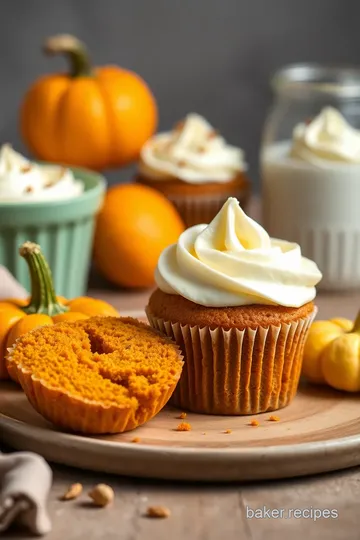 Spiced Pumpkin Cupcakes with Marshmallow Frosting ingredients