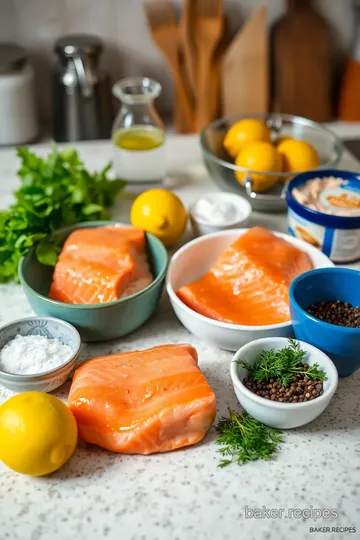 Baked Salmon with Fresh Lemon Delight ingredients