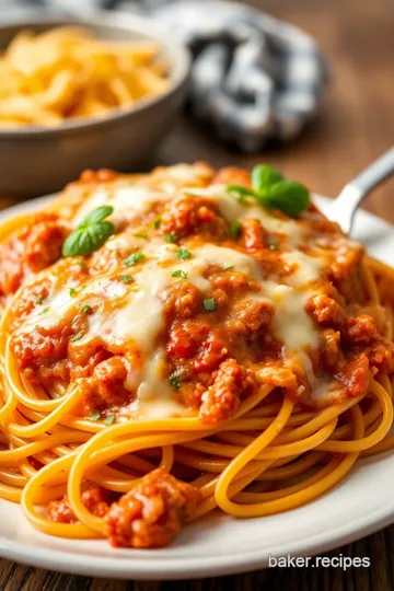 Baked Spaghetti presentation