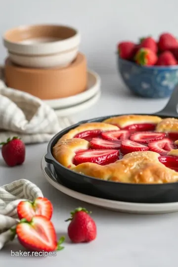 Bake Strawberry Dumpling Skillet Cake steps