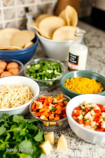 Bake Tortilla Quiche: Cheesy & Simple Delight ingredients