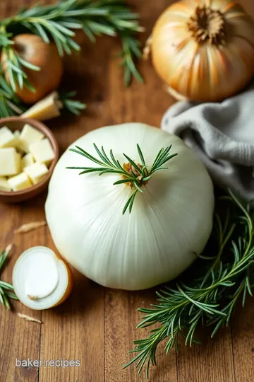 Whole Roasted Onions with Rosemary ingredients