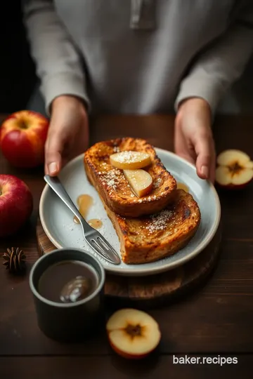 Baked Apple Cider French Toast presentation