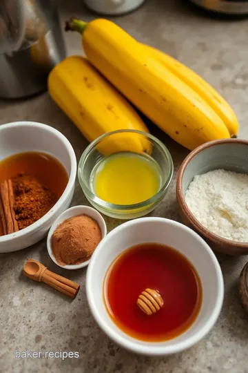 Baked Plantains with Cinnamon and Honey ingredients