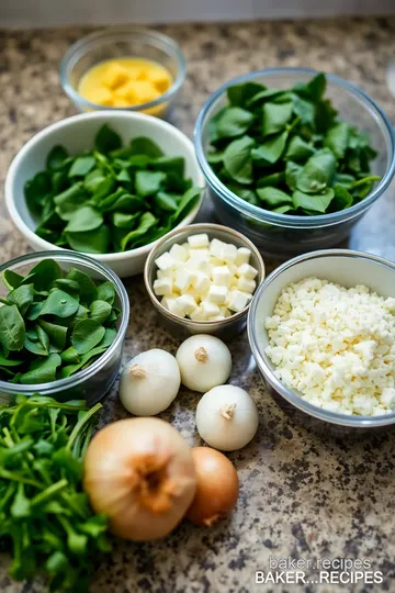 Cheesy Spinach and Feta Stuffed Pastry ingredients