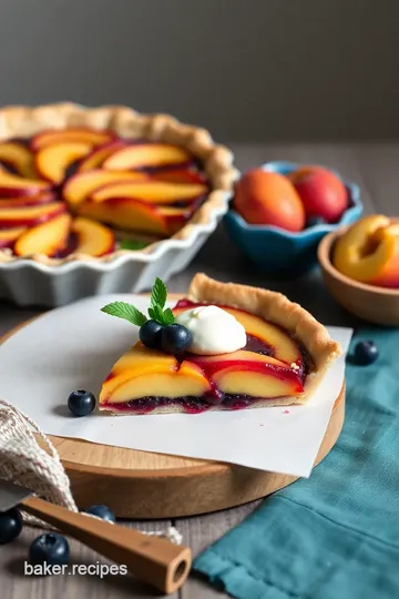 Blueberry Peach Pie Recipe presentation