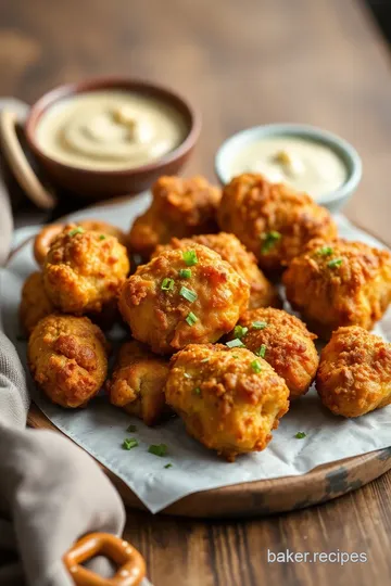 Pretzel Crusted Chicken Bites presentation