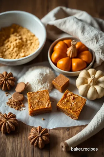 Pumpkin Streusel Bars ingredients