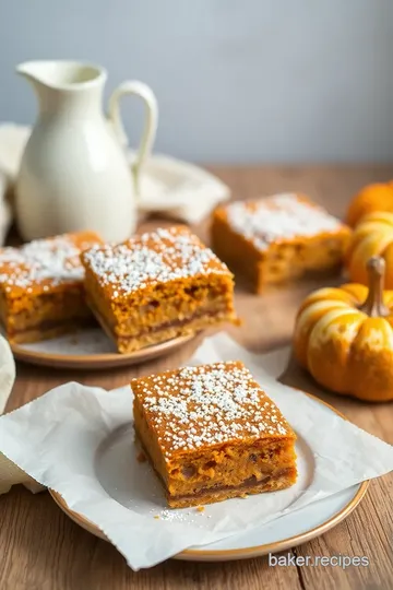 Pumpkin Streusel Bars presentation