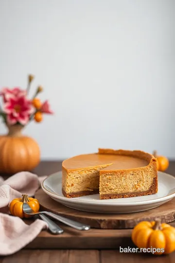 Pumpkin Cake Cheesecake presentation