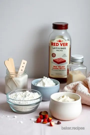 Red Velvet Layer Bars ingredients