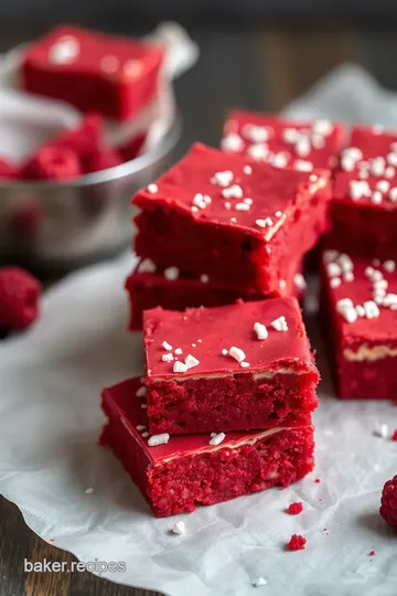 Red Velvet Layer Bars steps