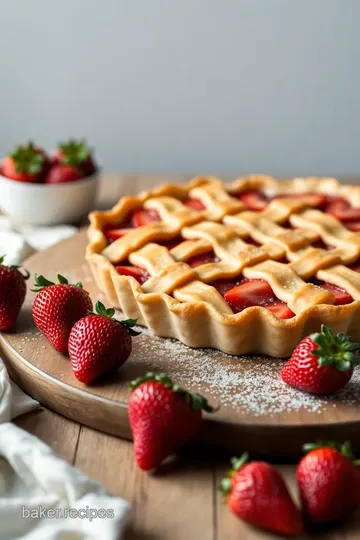 Strawberry Lattice Pie presentation