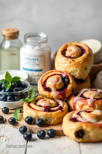 Blueberry Sweet Rolls with Lemon Glaze ingredients