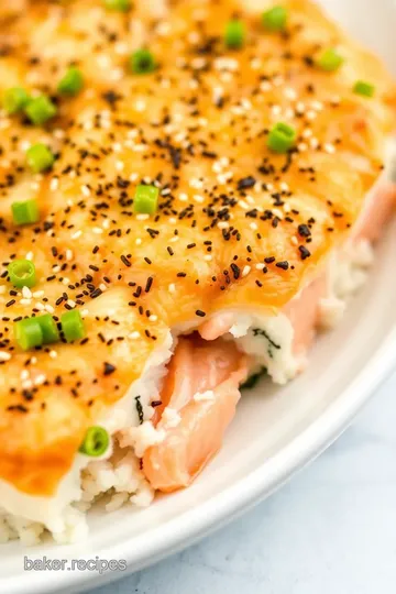 Delicious Salmon Sushi Bake Recipe presentation