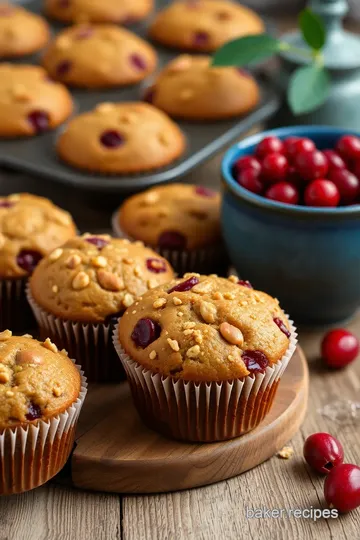 Brown Butter Cranberry Almond Muffins Delight presentation