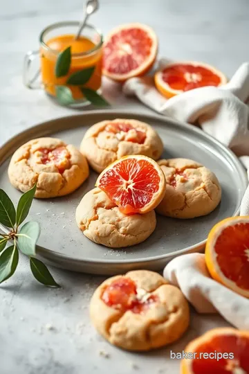 Brown Butter Grapefruit White Chocolate Cookies presentation