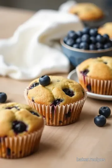 Browned Butter Blueberry Muffins presentation