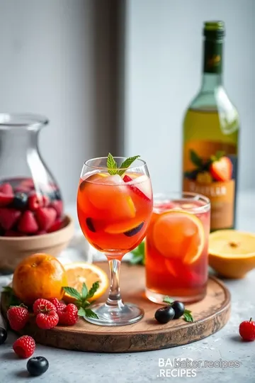 Bubbly Fruit-Infused Sangria Delight presentation