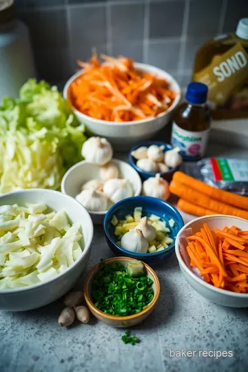 Cabbage Stir-Fry with Ginger and Garlic ingredients