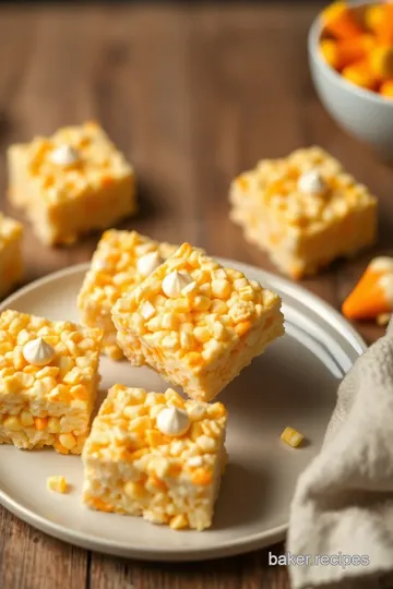 Candy Corn & Salted Peanut Rice Krispie Treats steps