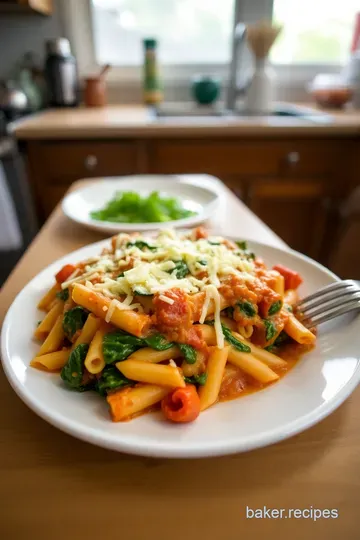Cheesy Italian Sausage and Spinach Pasta Bake steps