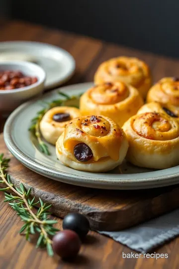 Cheesy Olive Delight Rolls presentation