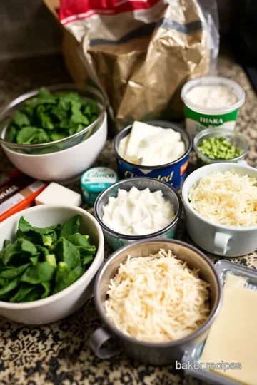 Cheesy Spinach and Artichoke Dip Bites ingredients