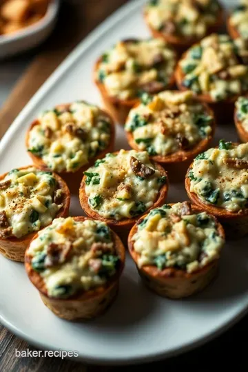Cheesy Spinach and Artichoke Dip Bites presentation