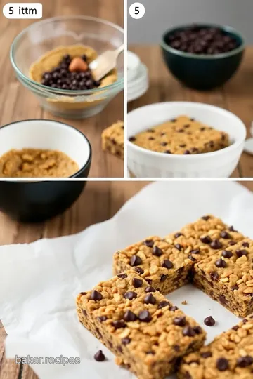 Chewy Chocolate Chip Granola Bars steps