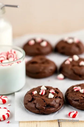 Chocolate Fudge Cookies with Candy Cane Cream steps