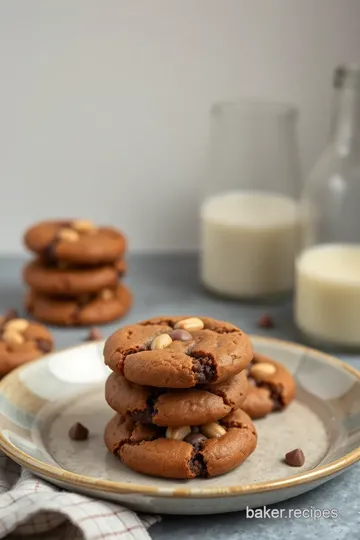 Chocolate Peanut Butter Bliss Cookies presentation