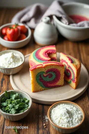 Colorful Tie-Dye Cake Delight ingredients