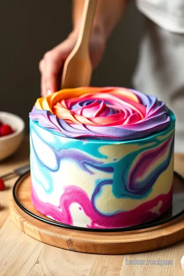 Colorful Tie-Dye Cake Delight steps