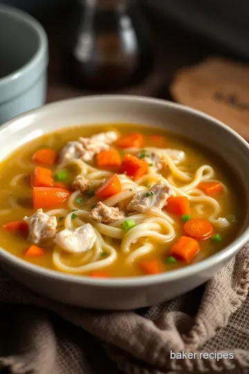 Comfort in a Bowl: Homemade Chicken Egg Noodle Soup presentation