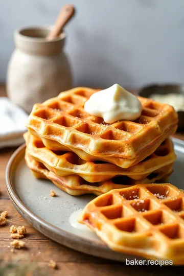 Homemade Buttermilk Waffles presentation